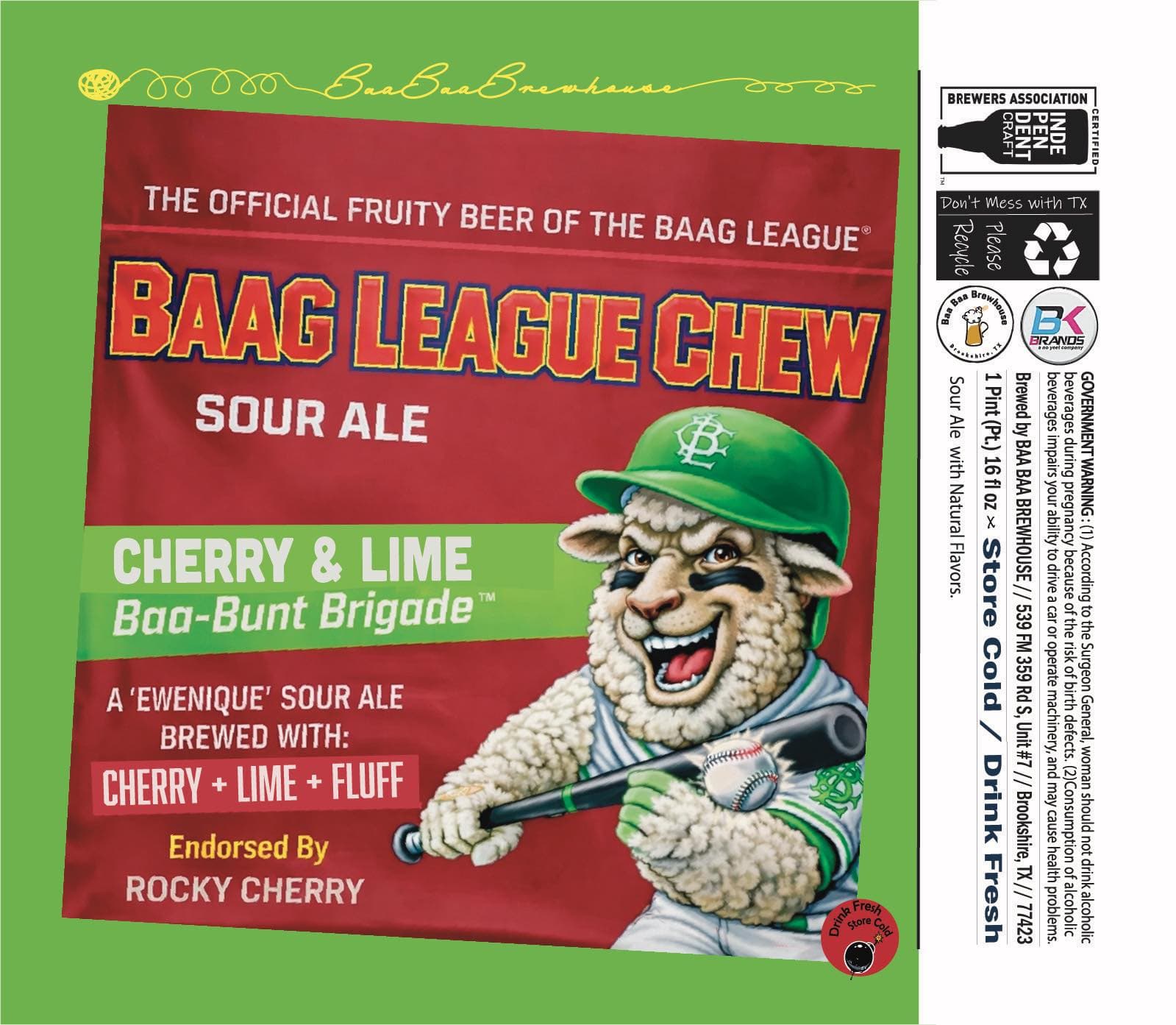 Baa Baa Baag League Chewe Cherry Lime Baa Bunt Brigade